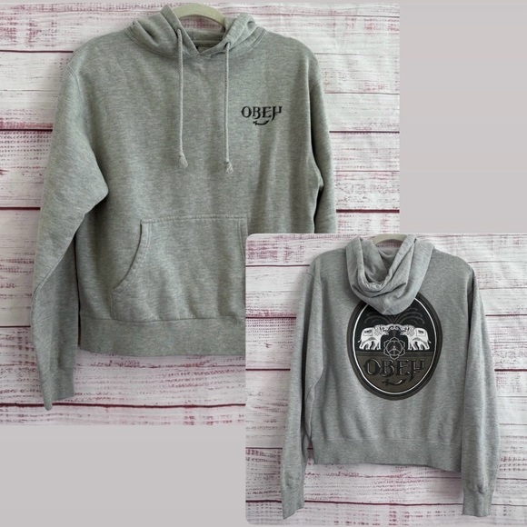 Obey Tops - OBEY Elephant Graphic Hooded Sweatshirt